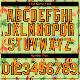 Custom Neon Green Bay Orange-Black 3D Pattern Design Hawaii Summer Holiday Performance T-Shirt
