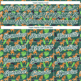 Custom Kelly Green White 3D Pattern Design Tiger Performance T-Shirt