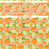 Custom Neon Yellow White-Orange 3D Pattern Design Orange Citrus Fruit Performance T-Shirt