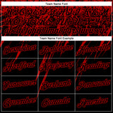Custom Black Red 3D Pattern Design Abstract Sharp Shape Performance T-Shirt