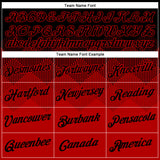 Custom Black Red 3D Pattern Design Gradient Square Shapes Performance T-Shirt