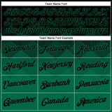 Custom Black Kelly Green 3D Pattern Design Gradient Square Shapes Performance T-Shirt