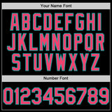 Custom Black Neon Pink-Aqua 3D Pattern Design Gradient Style Twinkle Star Authentic Baseball Jersey