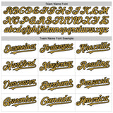 Custom White Old Gold-Black 3D Pattern Design Gradient Style Twinkle Star Authentic Baseball Jersey