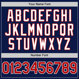 Custom Royal Red-White 3D Pattern Design Gradient Style Twinkle Star Authentic Baseball Jersey