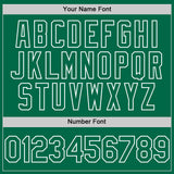 Custom White Kelly Green 3D Pattern Design Gradient Style Twinkle Star Authentic Baseball Jersey