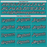 Custom Teal Gray-Black 3D Pattern Design Gradient Style Twinkle Star Authentic Baseball Jersey