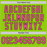 Custom Neon Green Pink-Black 3D Pattern Design Gradient Style Twinkle Star Authentic Baseball Jersey