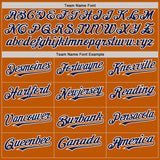 Custom Texas Orange Navy-White 3D Pattern Design Gradient Style Twinkle Star Authentic Baseball Jersey