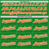 Custom Grass Green Orange-White 3D Pattern Design Gradient Style Twinkle Star Authentic Baseball Jersey