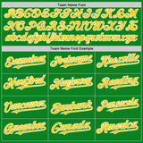 Custom Grass Green Yellow-White 3D Pattern Design Gradient Style Twinkle Star Authentic Baseball Jersey