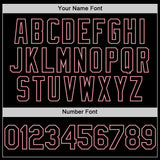 Custom Medium Pink Black 3D Pattern Design Gradient Style Twinkle Star Authentic Baseball Jersey