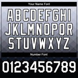 Custom Gray White-Black 3D Pattern Design Gradient Square Shape Authentic Baseball Jersey