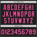 Custom Black Pink-Aqua 3D Pattern Design Abstract Network Authentic Baseball Jersey