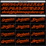 Custom Black Orange-Purple 3D Pattern Design Geometric Shapes Authentic Baseball Jersey