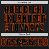 Custom Black Orange 3D Pattern Design Confetti Authentic Baseball Jersey