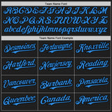 Custom Black Electric Blue-Red 3D Pattern Design Confetti Authentic Baseball Jersey