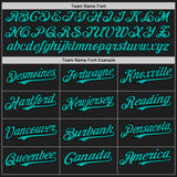 Custom Black Aqua-Pink 3D Pattern Design Confetti Authentic Baseball Jersey