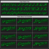 Custom Black Grass Green-Pink 3D Pattern Design Confetti Authentic Baseball Jersey