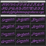 Custom Black Medium Purple-Medium Pink 3D Pattern Design Confetti Authentic Baseball Jersey