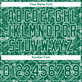 Custom Kelly Green White 3D Pattern Design Cowboy Accessory Performance T-Shirt