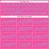 Custom Pink Light Blue 3D Pattern Design Rave Halloween Pumpkin Authentic Baseball Jersey