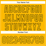 Custom Gold Black 3D Pattern Design Rave Halloween Pumpkin Authentic Baseball Jersey