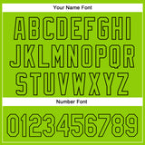 Custom Neon Green Black 3D Pattern Design Rave Halloween Pumpkin Authentic Baseball Jersey