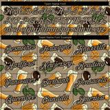 Custom Wheat Black 3D Pattern Design Oktoberfest Beer Festival Performance T-Shirt