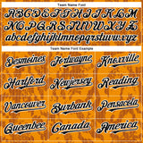 Custom Bay Orange Black-White 3D Pattern Design Abstract Fluid Authentic Baseball Jersey