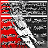 Custom Black Red-White 3D Pattern Design Geometric Shape Authentic Baseball Jersey