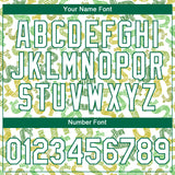 Custom White Kelly Green 3D Pattern Design Dollar Sign Money Theme Performance T-Shirt