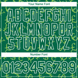 Custom Kelly Green White 3D Pattern Design Money Sign Performance T-Shirt