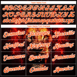 Custom Black Orange-White 3D Pattern Design Animal Lion Performance T-Shirt