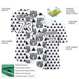 Custom White Black 3D Pattern Design Animal Bear Performance T-Shirt