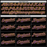 Custom Black Purple-Yellow 3D Pattern Design Rave Skull Authentic Baseball Jersey