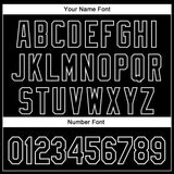 Custom White Black 3D Pattern Design Rave Dark Art Authentic Baseball Jersey