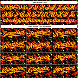 Custom Black Red-Yellow 3D Pattern Design Animal Lobster Fruit Lemon Authentic Baseball Jersey