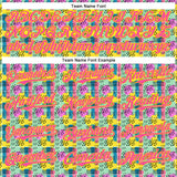 Custom Green Pink-Yellow 3D Pattern Design Color Brush Blocks Authentic Baseball Jersey