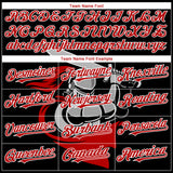 Custom Black Red-White 3D Pattern Design Knight Hero Art Authentic Baseball Jersey