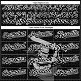 Custom Black White 3D Pattern Design Knight Hero Art Authentic Baseball Jersey