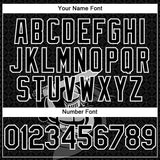 Custom Black White 3D Pattern Design Knight Hero Art Authentic Baseball Jersey