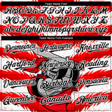 Custom Red Black-White 3D Pattern Design Knight Hero Art Authentic Baseball Jersey