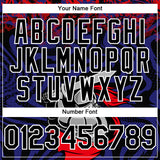 Custom Red Black-Thunder Blue 3D Pattern Design Knight Hero Art Authentic Baseball Jersey