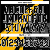 Custom Black Gold-White 3D Pattern Design Knight Hero Art Authentic Baseball Jersey