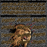 Custom Black Old Gold 3D Pattern Design Animal Lion Authentic Baseball Jersey