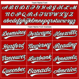 Custom Red White-Black 3D Pattern Design Football Skull Helmet Authentic Baseball Jersey