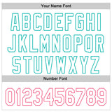 Custom White Neon Pink-Aqua 3D Pattern Design Champion Medal Authentic Baseball Jersey