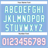 Custom Light Blue Neon Pink-Aqua 3D Pattern Design Champion Trophy Authentic Baseball Jersey