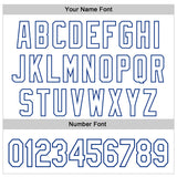 Custom White Royal 3D Pattern Design Vintage Tattoos Authentic Baseball Jersey